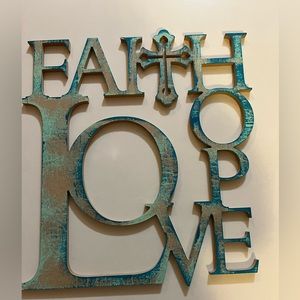 Faith, Hope, Love Decorative Wall Hanging